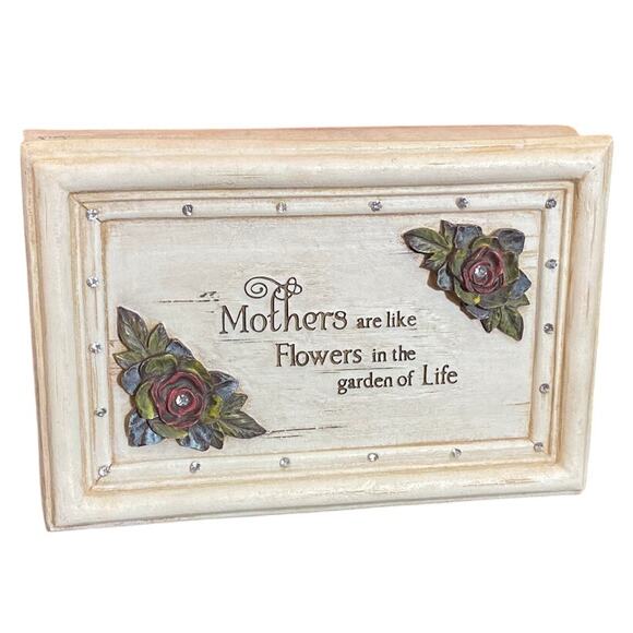 Sankyo Musical Jewelry Box Plays Wind Beneath my Wings Mother's Day Gift Mom GUC - Picture 1 of 12